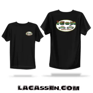 Exemple de réalisation t-shirt collector Volkswagen Cox & Baja – design vintage limité, aperçu visuel avec logo poitrine et grand motif au dos.