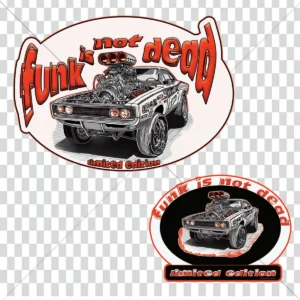 Design muscle car “BIG BLOCK // 454ci Edition” – Dodge préparée avec moteur 454, style comics vintage, édition limitée par Lacassen