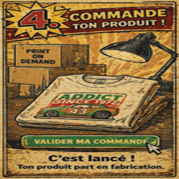 Commande t-shirt print on demand validation produit PNG 4000x4000 étape 4 création t-shirt POD