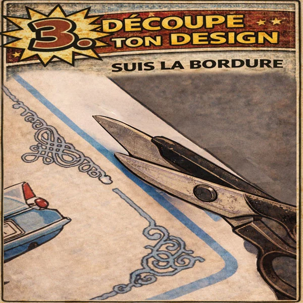 Découper design t-shirt DIY en suivant la bordure après impression Lacassen