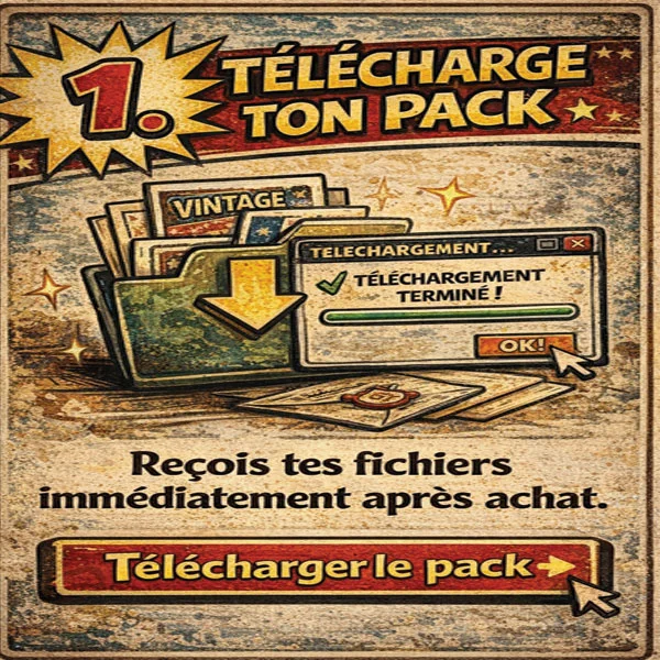 Télécharger pack design t-shirt vintage DIY avec fichiers prêts à imprimer Lacassen