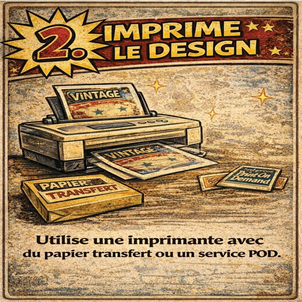 Imprimer design t-shirt DIY avec imprimante jet d’encre et papier transfert Lacassen
