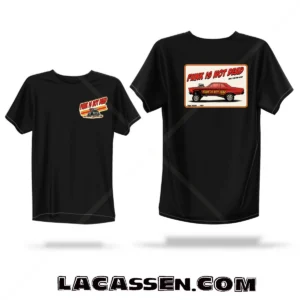 Mockup -T-shirt Funk Is Not Dead® ’65 Mercury Comet – design avant et dos Drag Series 1965