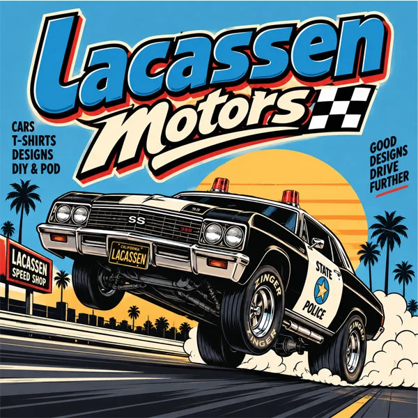 Lacassen Motors – design T-shirt vintage muscle car Street Freak